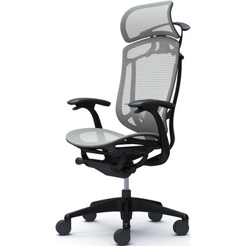 コンテッサセコンダ、固定肘、固定ヘッド、座メッシュ、ハンガー付、ランバー付、ブラックB、ブラック、脚ブラック、ウレタン オカムラ(岡村製作所)