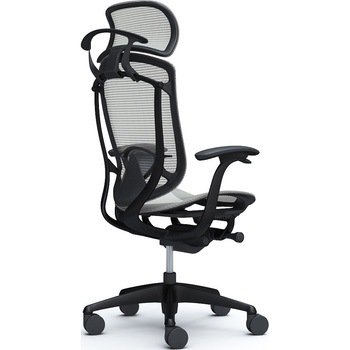 コンテッサセコンダ、固定肘、固定ヘッド、座メッシュ、ハンガー付、ランバー付、ブラックB、ブラック、脚ブラック、ウレタン オカムラ(岡村製作所)
