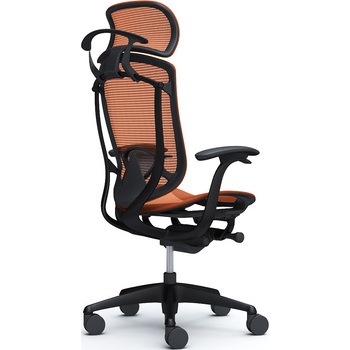 コンテッサセコンダ、固定肘、固定ヘッド、座メッシュ、ハンガー付、ランバー付、ブラックB、ブラック、脚ブラック、ウレタン オカムラ(岡村製作所)