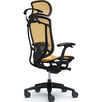コンテッサセコンダ、固定肘、固定ヘッド、座メッシュ、ハンガー付、ランバー付、ブラックB、ブラック、脚ブラック、ウレタン オカムラ(岡村製作所)