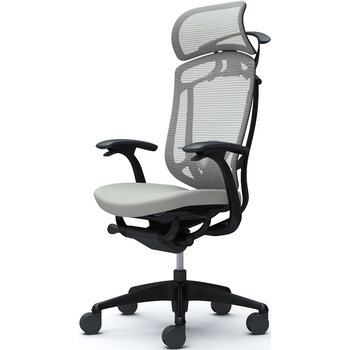 コンテッサセコンダ、固定肘、固定ヘッド、座クッション、ハンガー付、ランバー付、ブラックB、ブラック、脚ブラック、ウレタン - オカムラ(岡村製作所)