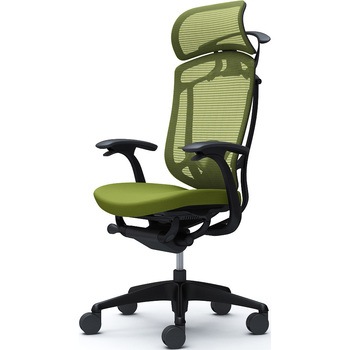 コンテッサセコンダ、固定肘、固定ヘッド、座クッション、ハンガー付、ランバー付、ブラックB、ブラック、脚ブラック、ウレタン オカムラ(岡村製作所)