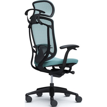 コンテッサセコンダ、固定肘、固定ヘッド、座クッション、ハンガー付、ランバー付、ブラックB、ブラック、脚ブラック、ウレタン オカムラ(岡村製作所)