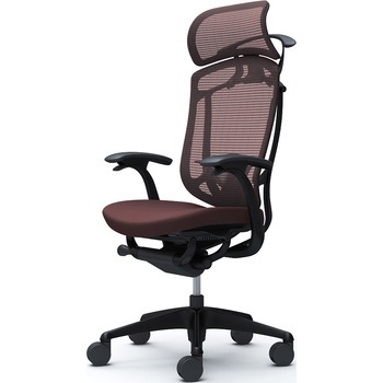 コンテッサセコンダ、固定肘、固定ヘッド、座クッション、ハンガー付、ランバー付、ブラックB、ブラック、脚ブラック、ウレタン オカムラ(岡村製作所)