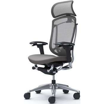 コンテッサセコンダ、可動肘、固定ヘッド、座クッション、ハンガー無、ランバー付、ブラックB、ポリッシュ、脚ポリッシュ、ウレタン オカムラ(岡村製作所)