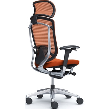 コンテッサセコンダ、可動肘、固定ヘッド、座クッション、ハンガー無、ランバー付、ブラックB、ポリッシュ、脚ポリッシュ、ウレタン オカムラ(岡村製作所)