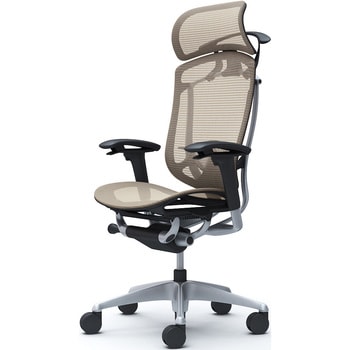 コンテッサセコンダ、可動肘、固定ヘッド、座メッシュ、ハンガー付、ランバー付、ブラックB、シルバー、脚シルバー、ウレタン オカムラ(岡村製作所)