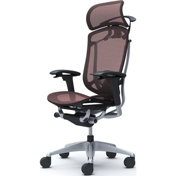 コンテッサセコンダ、可動肘、固定ヘッド、座メッシュ、ハンガー付、ランバー付、ブラックB、シルバー、脚シルバー、ウレタン オカムラ(岡村製作所)