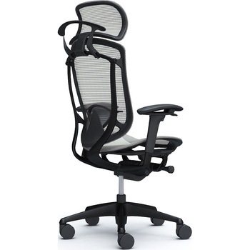 コンテッサセコンダ、可動肘、固定ヘッド、座メッシュ、ハンガー付、ランバー付、ブラックB、ブラック、脚ブラック、ウレタン オカムラ(岡村製作所)