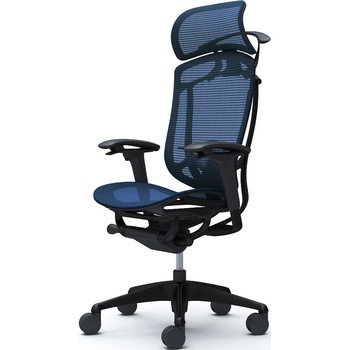 コンテッサセコンダ、可動肘、固定ヘッド、座メッシュ、ハンガー付、ランバー付、ブラックB、ブラック、脚ブラック、ウレタン オカムラ(岡村製作所)