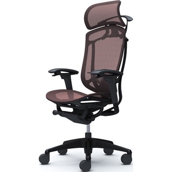 コンテッサセコンダ、可動肘、固定ヘッド、座メッシュ、ハンガー付、ランバー付、ブラックB、ブラック、脚ブラック、ウレタン オカムラ(岡村製作所)