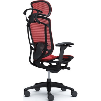 コンテッサセコンダ、可動肘、固定ヘッド、座メッシュ、ハンガー付、ランバー付、ブラックB、ブラック、脚ブラック、ウレタン オカムラ(岡村製作所)