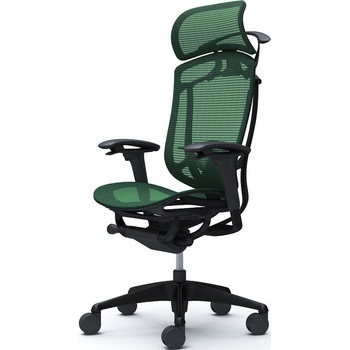 コンテッサセコンダ、可動肘、固定ヘッド、座メッシュ、ハンガー付、ランバー付、ブラックB、ブラック、脚ブラック、ウレタン オカムラ(岡村製作所)