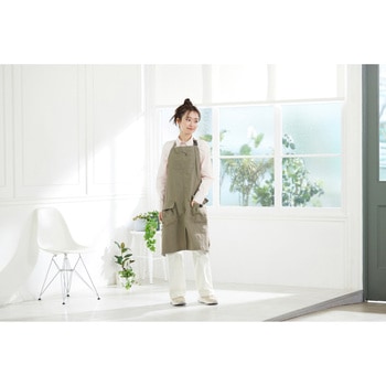 防融加工撥水エプロン【ブラック/カーキ/ベージュ】 アイリスオーヤマ