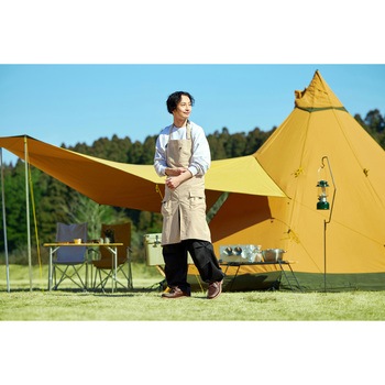 防融加工撥水エプロン【ブラック/カーキ/ベージュ】 アイリスオーヤマ