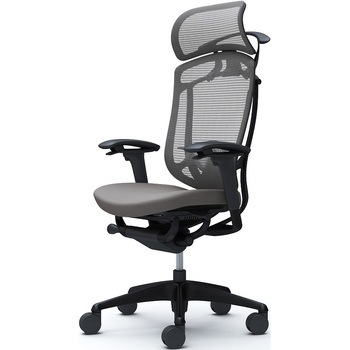 コンテッサセコンダ、可動肘、固定ヘッド、座クッション、ハンガー付、ランバー付、ブラックB、ブラック、脚ブラック、ウレタン オカムラ(岡村製作所)