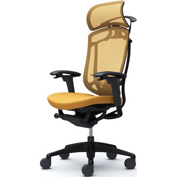 コンテッサセコンダ、可動肘、固定ヘッド、座クッション、ハンガー付、ランバー付、ブラックB、ブラック、脚ブラック、ウレタン オカムラ(岡村製作所)
