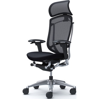 コンテッサセコンダ、可動肘、固定ヘッド、座クッション、ハンガー無、ランバー無、ブラックB、ポリッシュ、脚ポリッシュ、ウレタン - オカムラ(岡村製作所)