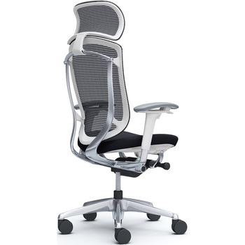 コンテッサセコンダ、可動肘、固定ヘッド、座クッション、ハンガー無、ランバー無、ホワイトB、ポリッシュ、脚ポリッシュ、ウレタン オカムラ(岡村製作所)