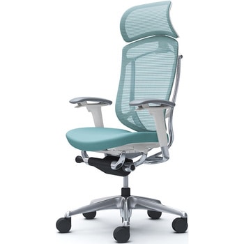 コンテッサセコンダ、可動肘、固定ヘッド、座クッション、ハンガー無、ランバー無、ホワイトB、ポリッシュ、脚ポリッシュ、ウレタン オカムラ(岡村製作所)