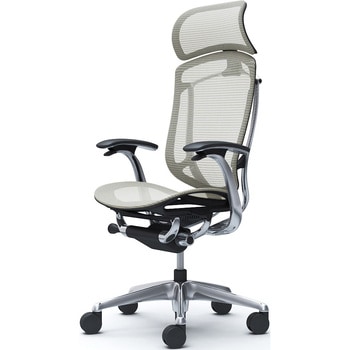 コンテッサセコンダ、固定肘、固定ヘッド、座メッシュ、ハンガー無、ランバー無、ブラックB、ポリッシュ、脚ポリッシュ、ウレタン オカムラ(岡村製作所)