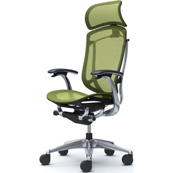 コンテッサセコンダ、固定肘、固定ヘッド、座メッシュ、ハンガー無、ランバー無、ブラックB、ポリッシュ、脚ポリッシュ、ウレタン オカムラ(岡村製作所)