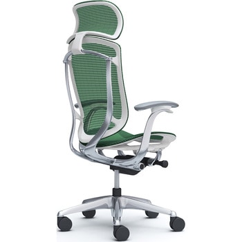 コンテッサセコンダ、固定肘、固定ヘッド、座メッシュ、ハンガー無、ランバー無、ホワイトB、ポリッシュ、脚ポリッシュ、ウレタン オカムラ(岡村製作所)