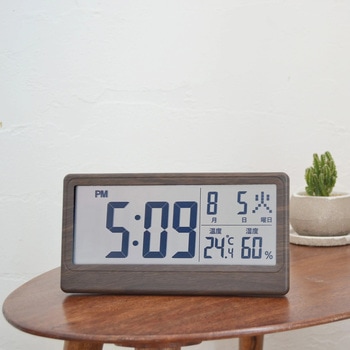 温湿度表示付き電波時計 アデッソ