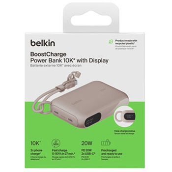Belkin モバイルバッテリー 10000mAh with Display サンド BELKIN(ベルキン)
