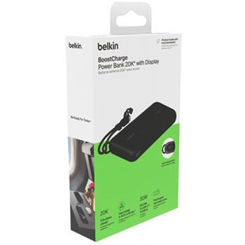 Belkin モバイルバッテリー 20000mAh with Display ブラック BELKIN(ベルキン)