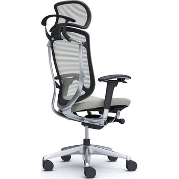 コンテッサセコンダ、可動肘、固定ヘッド、座クッション、ハンガー付、ランバー無、ブラックB、ポリッシュ、脚ポリッシュ、ウレタン オカムラ(岡村製作所)