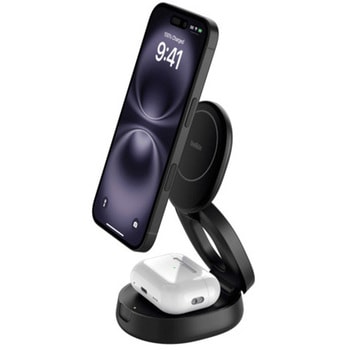 Belkin Qi2 2-in-1 ワイヤレス充電スタンド ブラック BELKIN(ベルキン)