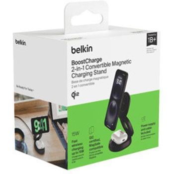 Belkin Qi2 2-in-1 ワイヤレス充電スタンド ブラック BELKIN(ベルキン)
