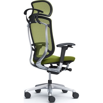 コンテッサセコンダ、可動肘、固定ヘッド、座クッション、ハンガー付、ランバー無、ブラックB、ポリッシュ、脚ポリッシュ、ウレタン オカムラ(岡村製作所)