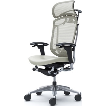 コンテッサセコンダ、可動肘、固定ヘッド、座革、ハンガー付、ランバー付、ブラックB、ポリッシュ、脚ポリッシュ、ウレタン オカムラ(岡村製作所)