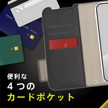 Google Pixel 10 / 10 Pro [FlipNote] 耐衝撃フリップノートケース ブラック トリニティ