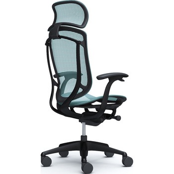 コンテッサセコンダ、固定肘、固定ヘッド、座メッシュ、ハンガー無、ランバー無、ブラックB、ブラック、脚ブラック、ウレタン オカムラ(岡村製作所)