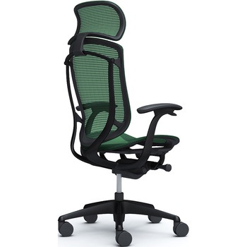 コンテッサセコンダ、固定肘、固定ヘッド、座メッシュ、ハンガー無、ランバー無、ブラックB、ブラック、脚ブラック、ウレタン オカムラ(岡村製作所)