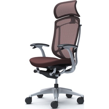 コンテッサセコンダ、固定肘、固定ヘッド、座クッション、ハンガー無、ランバー無、ブラックB、シルバー、脚シルバー、ウレタン オカムラ(岡村製作所)