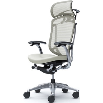 コンテッサセコンダ，固定肘，座革，大型ヘッド5本脚，ポリッシュ，ブラック，ランバー無ハンガー付 オカムラ(岡村製作所)