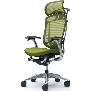 コンテッサセコンダ、固定肘、固定ヘッド、座クッション、ハンガー付、ランバー付、ブラックB、ポリッシュ、脚ポリッシュ、ウレタン オカムラ(岡村製作所)