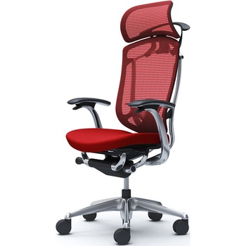 コンテッサセコンダ、固定肘、固定ヘッド、座クッション、ハンガー付、ランバー付、ブラックB、ポリッシュ、脚ポリッシュ、ウレタン オカムラ(岡村製作所)