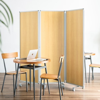 パーティション 三連タイプ 木目タイプ サンワサプライ