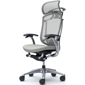 コンテッサセコンダ，固定肘，座クッション，大型ヘッド5本脚，ポリッシュ，ブラック，ランバー付ハンガー付 オカムラ(岡村製作所)