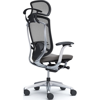 コンテッサセコンダ，固定肘，座クッション，大型ヘッド5本脚，ポリッシュ，ブラック，ランバー付ハンガー付 オカムラ(岡村製作所)