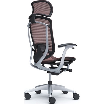 コンテッサセコンダ、固定肘、固定ヘッド、座メッシュ、ハンガー無、ランバー付、ブラックB、シルバー、脚シルバー、ウレタン オカムラ(岡村製作所)