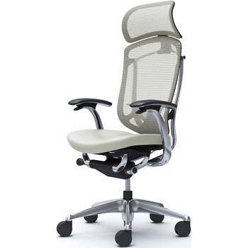 コンテッサセコンダ，固定肘，座革，大型ヘッド5本脚，ポリッシュ，ブラック，ランバー付ハンガー無 - オカムラ(岡村製作所)