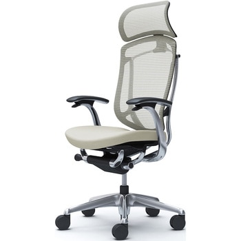 コンテッサセコンダ，固定肘，座クッション，大型ヘッド5本脚，ポリッシュ，ブラック，ランバー無ハンガー無 - オカムラ(岡村製作所)