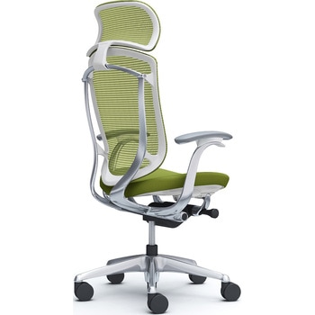 コンテッサセコンダ，固定肘，座クッション，大型ヘッド5本脚，ポリッシュ，ホワイト，ランバー無ハンガー無 オカムラ(岡村製作所)