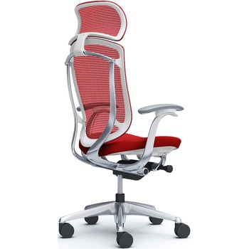 コンテッサセコンダ，固定肘，座クッション，大型ヘッド5本脚，ポリッシュ，ホワイト，ランバー無ハンガー無 オカムラ(岡村製作所)